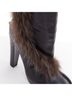 Hermès 100% Leather Black Hermes Leather Fur Lined Boots Size EU 39 - photo 2