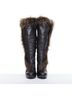 Hermès 100% Leather Black Hermes Leather Fur Lined Boots Size EU 39 - photo 4