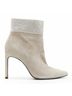 Stuart Weitzman 100% Suede Gray Stuart Weitzman Suede Crystal Booties Size EU 38 1/2 - photo 1