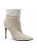 Stuart Weitzman 100% Suede Gray Stuart Weitzman Suede Crystal Booties Size EU 38 1/2 - photo 2