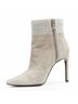 Stuart Weitzman 100% Suede Gray Stuart Weitzman Suede Crystal Booties Size EU 38 1/2 - photo 4