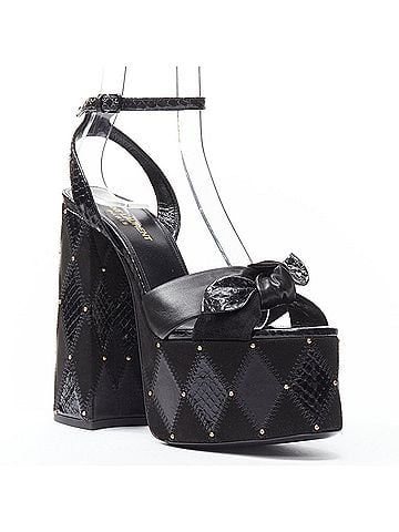 Saint Laurent Saint Laurent Paige Patchwork Stud Sandals (view 2)