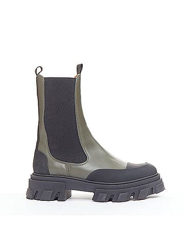 Ganni Ganni Leather Rubber Chelsea Boots (view 1)