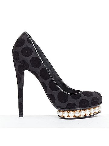 Nicholas Kirkwood Nicholas Kirkwood Velvet Pearl Pumps (view 1)