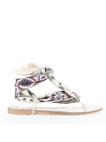 Christian Dior Christian Dior Silk Tie Flat Sandals (view 1)