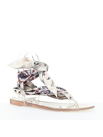 Christian Dior Christian Dior Silk Tie Flat Sandals (view 2)