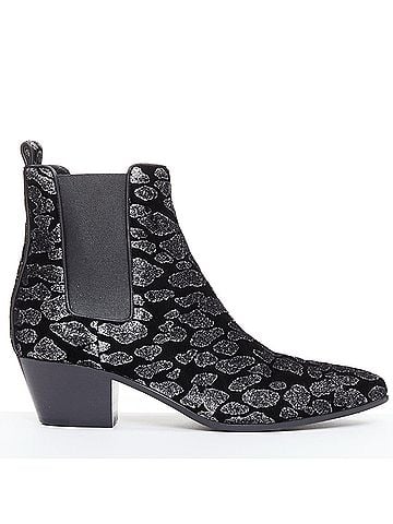 Saint Laurent Saint Laurent Velvet Chelsea Boots (view 1)