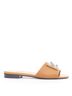 Hermès 100% Leather Brown Hermes Leather Flat Sandal Size EU 37 1/2 - photo 1