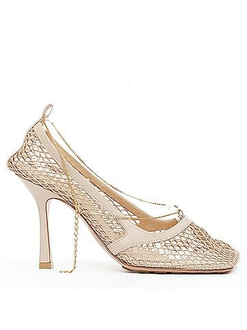 Bottega Veneta Bottega Veneta Leather Fishnet Heels (view 1)