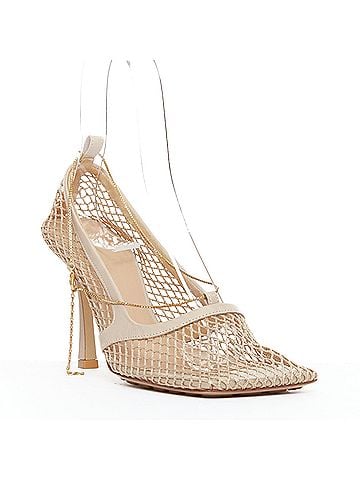Bottega Veneta Bottega Veneta Leather Fishnet Heels (view 2)