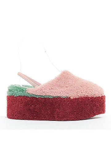 Fendi Fendi Shearling Platform Mules (view 1)