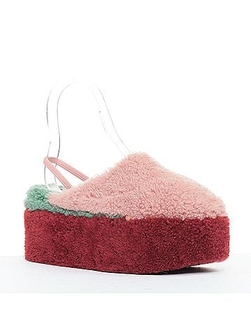 Fendi Fendi Shearling Platform Mules (view 2)