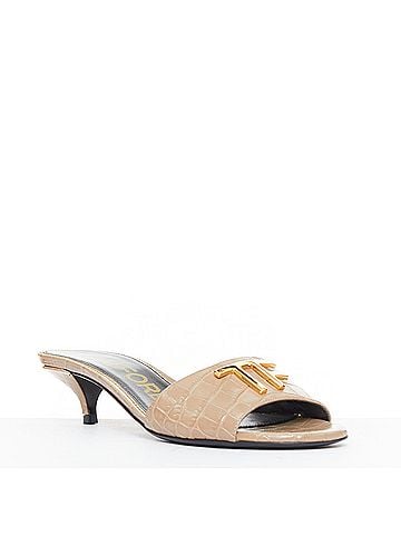 Tom Ford Tom Ford Croc Embossed Leather Sandal (view 2)