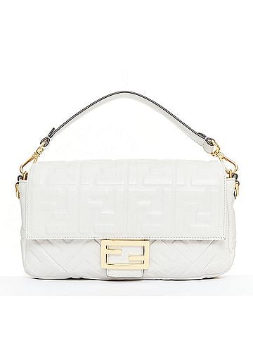 Fendi Fendi Baguette White Leather Bag (view 1)