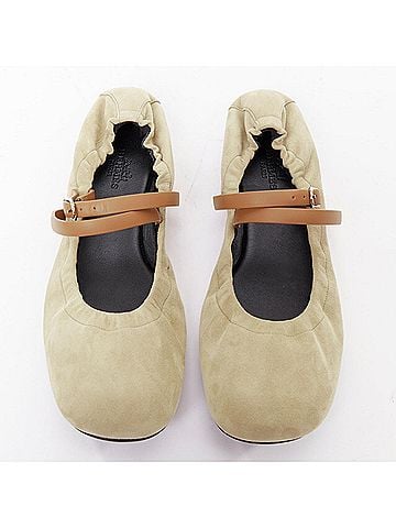 Hermès Hermes Suede Straps Maryjane Ballet Flats (view 1)