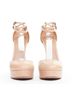 Alaïa 100% Leather Brown Alaia Leather Double Strap Platform Pumps Size EU 37 1/2 - photo 3