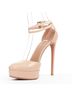 Alaïa 100% Leather Brown Alaia Leather Double Strap Platform Pumps Size EU 37 1/2 - photo 4