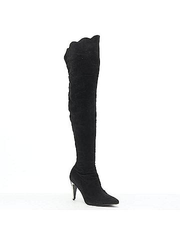 Versace Gianni Versace Suede Gold Heel Boots (view 2)