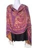 Pashmina 100% Pashmina Floral Paisley Purple Multi Color Wrap One size - photo 1