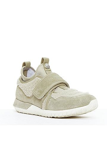 Moncler Moncler Suede Shearling Logo Sneakers (view 2)