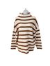 T Tahari Stripes White Brown Pullover Sweater Size XL - photo 1