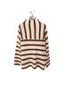 T Tahari Stripes White Brown Pullover Sweater Size XL - photo 2