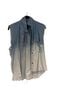 Rails Blue Sleeveless Button-Down Shirt Size L - photo 1