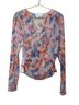 Anthropologie Tie-dye Orange Long Sleeve Blouse Size M - photo 1