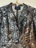 Lafayette 148 New York 100% Polyester Animal Print Gray Blazer Size 12 - photo 4