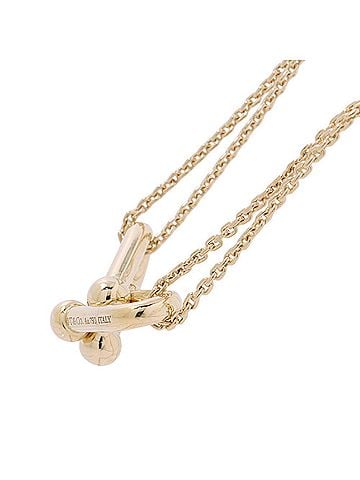 Tiffany & Co. Tiffany &amp; Co. Hardware Large Double Link Pendant Necklace, 18K Yellow Gold, 63364223. (view 2)
