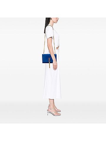 Saint Laurent Medium Suede Monogram Kate Tassel Crossbody (view 2)