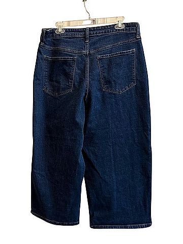 Banana Republic High Rise Pleated Wide Leg Crop Jeans Jeans (view 2)