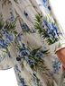 Veronica Beard 100% Cotton Floral White Blue Blouse Size 2 - photo 2