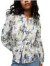 Veronica Beard 100% Cotton Floral White Blue Blouse Size 2 - photo 1