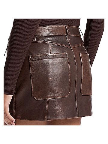 Michael Kors Leather Skirt (view 2)