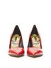 Versace 100% Other Black Versace Hibiscus Barocco Stud Pump Size EU 38 - photo 3