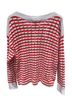 Ann Taylor LOFT 100% Cotton Stripes Red White Pullover Sweater Size XL - photo 2
