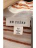 En Creme 100% Rayon Stripes Ivory Orange Short Sleeve Button-Down Shirt Size M - photo 3