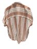 En Creme 100% Rayon Stripes Ivory Orange Short Sleeve Button-Down Shirt Size M - photo 2