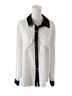 Premise Studio 100% Polyester White Black Long Sleeve Button-Down Shirt Size XL - photo 1