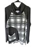 Joseph Ribkoff 100% Polyester 23% Rayon 6% Spandex Plaid Black White Gray Long Sleeve Blouse Size 14 - photo 1