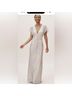 BHLDN Silver White Cocktail Dress Size 4 - photo 4