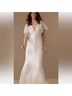 BHLDN Silver White Cocktail Dress Size 4 - photo 3