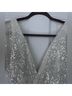 BHLDN Silver White Cocktail Dress Size 4 - photo 9