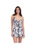 Gottex Floral Blue White One Piece Swimsuit Size 10 - photo 1