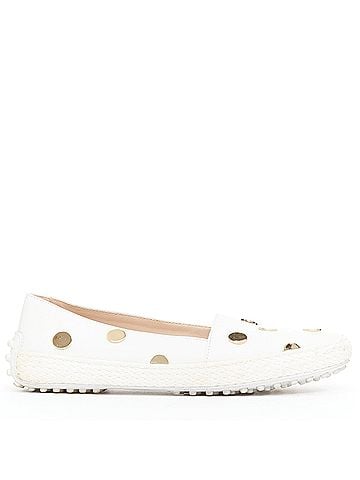 Tod's Tod's White Polka Dot Loafers (view 2)