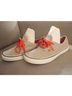Vans 100% Canvas Gray Red Sneakers Size 7 1/2 - photo 4