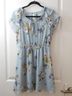 Xhilaration 100% Polyester Floral Blue Casual Dress Size M - photo 3