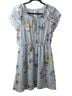 Xhilaration 100% Polyester Floral Blue Casual Dress Size M - photo 1