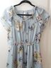 Xhilaration 100% Polyester Floral Blue Casual Dress Size M - photo 4